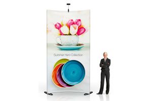 Gebogene Messewand bedruckt 175x318cm