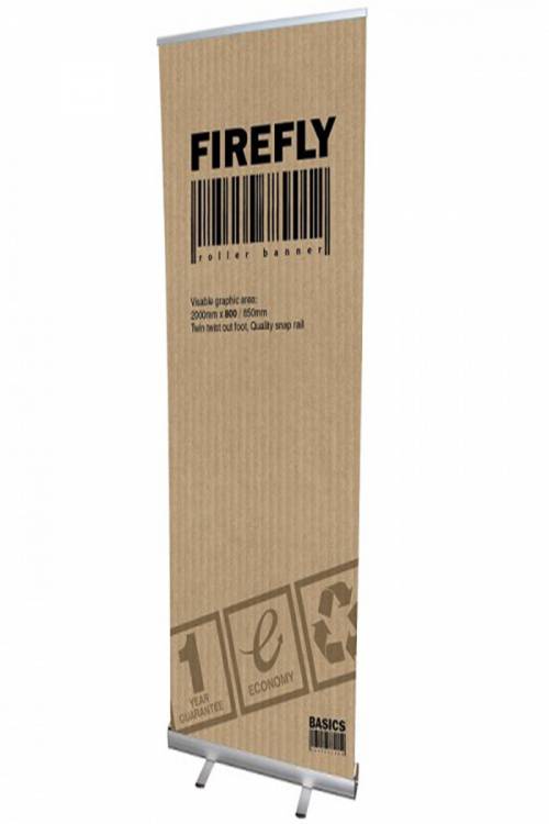 Roll-Up Bannerdisplay Firefly 800mm inkl. Digitaldruck