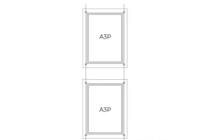 Led Acryl- Postertaschen- Schaufenster Displays 2 x DIN A3