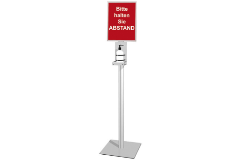 Desinfektionsständer mit Plakatrahmen