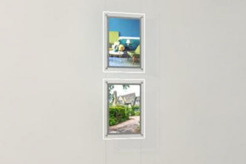Led Acryl- Postertaschen- Schaufenster Displays 2 x DIN A3