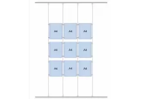 Drahtseil-Spannsystem Kit Decke-Boden 9 x A4