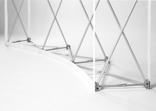 Textilfaltwand premium gebogen 3x3 mit Druck