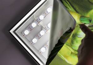 LED Textil Leuchtrahmen Starled 600x600mm mit Textildruck
