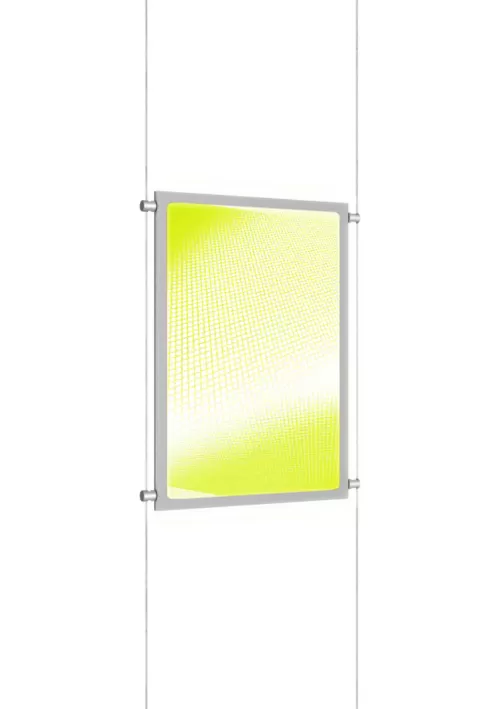 LED Schaufenster Display drehbar 8 x DINA4 Acryl- Postertaschen