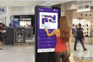 Freistehende digitale Infostele mit Multi-Touchscreen 55 Zoll