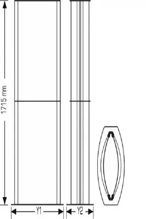 LED Gebogene Leuchtsäule Semi DIN A1