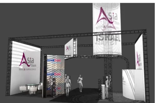 Individueller Messestand aus Alu-Traversen 10x10 m