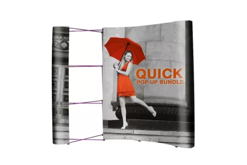 PopUp Faltdisplay Quick Plus Gebogen 3x3