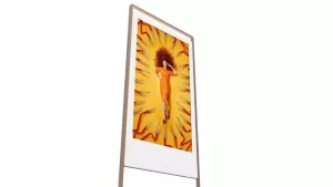 Digital Signage mit 43 Zoll oder 55 Zoll, doppelseitig und SuperSlim mieten