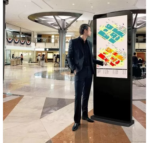 Digitale Info- Stele mit Multi-Touchscreen und Android Media Player, in Weiß oder Schwarz mieten