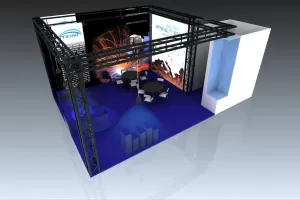 Traversen Messestand 5x5m Eckstand