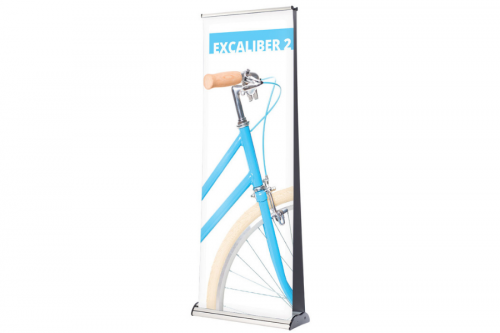 Doppelseitiger Roll-Up Banner Excaliber 80cm inkl. beidseitiger Druck