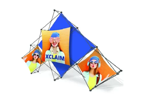 Textil PopUp Faltdisplay X-Claim 3x4