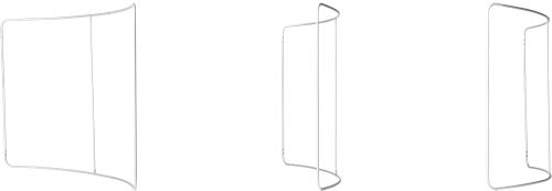 Zipper Faltwand Gebogen mit Textildruck XL