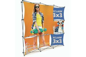 Textil Faltdisplay X-Claim 3x3
