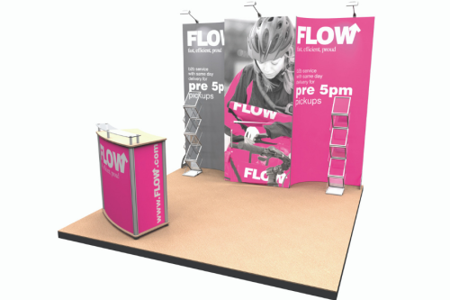 Mobiler Messestand mit PVC-Digitaldruck