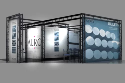 Modularer Messestand - Inselstand 10 x 10 x 3 m