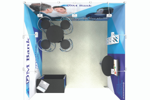 Mobiler Messestand mit drei Wände 3mx3m