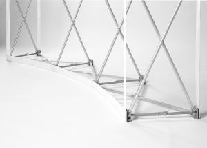Textilfaltwand premium gebogen 3x3 mit Druck