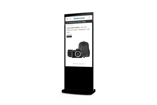 Digitale Info- Stele mit Multi-Touchscreen und Android Media Player, in Weiß oder Schwarz mieten
