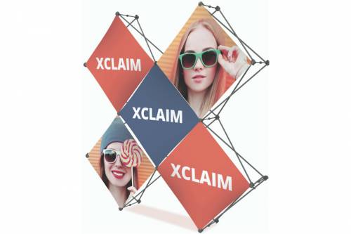 Textil Faltdisplay X-Claim 3x3
