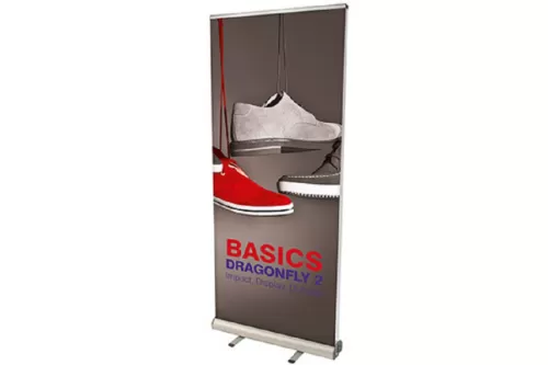 Doppelseitiger RollUp Banner Dragonfly 850mm inkl. Druck