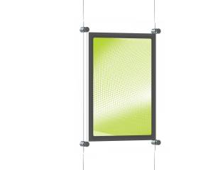 LED Schaufenster Display drehbar 8 x DINA4 Acryl- Postertaschen