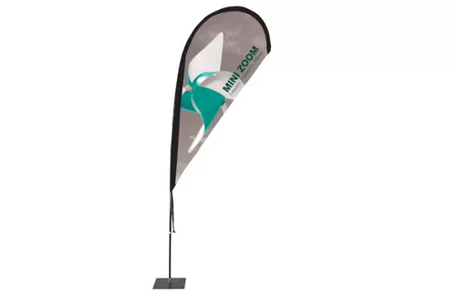 Beachflag Tropfen 3,4m inkl. Druck und Bodenplatte