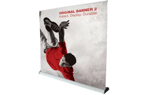 Original + RollUp Bannerdisplay mit Druck - 1200mm