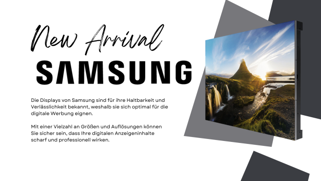 Sortiment-Erweiterung bei Modulare Displays: Digital Signage Lösungen von Samsung