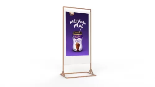 Digital Signage mit 43 Zoll oder 55 Zoll, doppelseitig und SuperSlim mieten